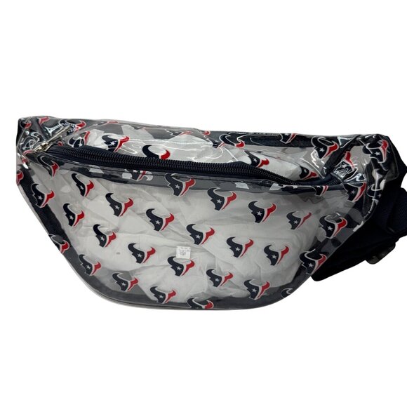 NFL‎ Houston Texans Clear Waist Fanny Pack Bag With Adjustable Strap - Picture 1 of 3